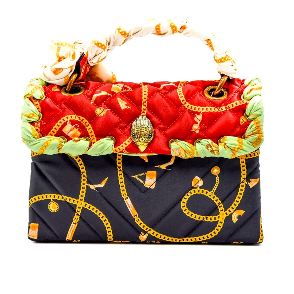 Kurt Geiger Kensington Quilted Nylon Scarf Handle Shoulder Satchel Bag NWT - Picture 9 of 9